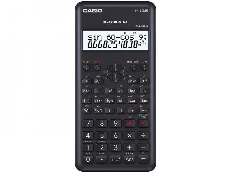 Calculadora Científica Casio 10 Dígitos 240 Funções FX82MS2 Preta