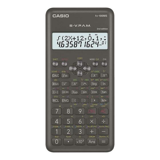 Imagem de Calculadora Cientifica Casio FX-100MS 2ND Edition - Preto