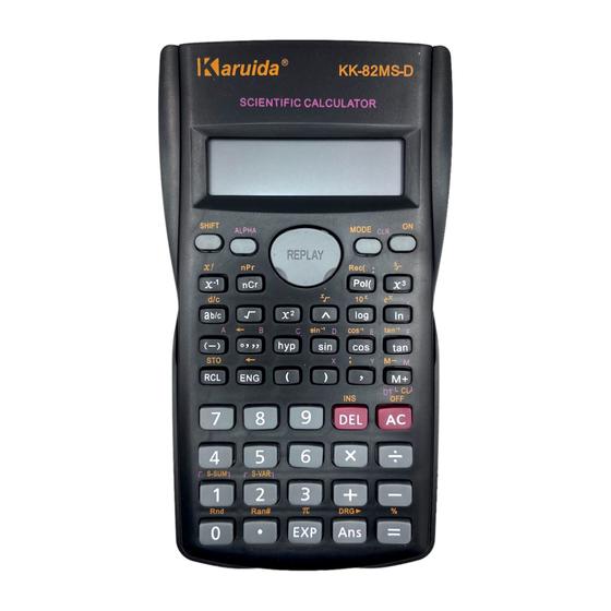 Imagem de Calculadora Científica Karuida 240 Funções Com Tampa KK-82MS-D