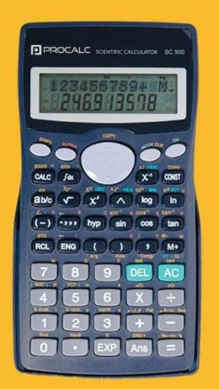 Imagem de Calculadora Científica SC500 Procalc 10+2 Díg. 401 Funções
