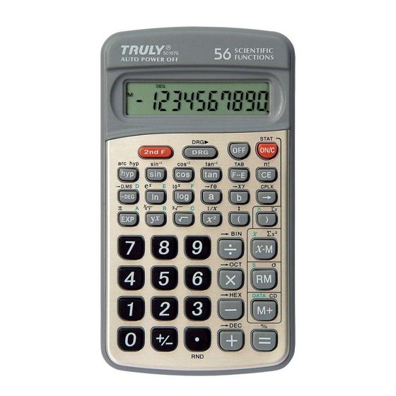 Imagem de Calculadora Cientifica Truly SC-107G - 10 Digitos - Cinza