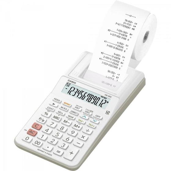 Calculadora com bobina 12 dígitos hr-8rc-we-b-dc casio Menor preço em Calculadora com bobina 12 dígitos hr-8rc-we-b-dc casio