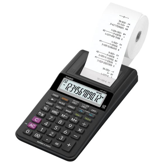 Imagem de Calculadora Com Bobina, Acompanha A Fonte De Alimentação Hr-8rc-bk-b-dc Display 2.0 Preta