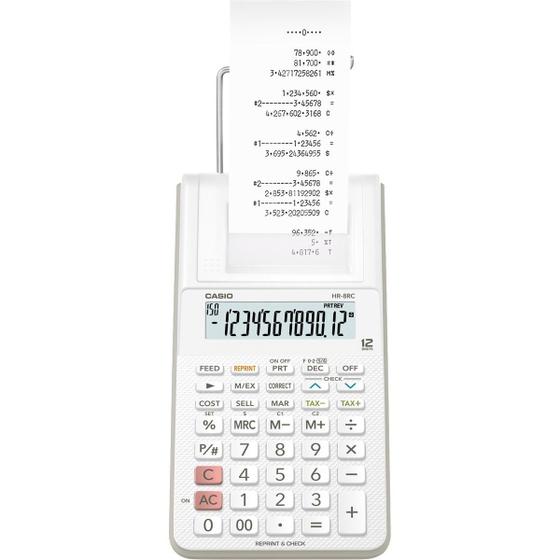 Imagem de Calculadora Com Bobina Casio Hr-8rc-we Bivolt Original