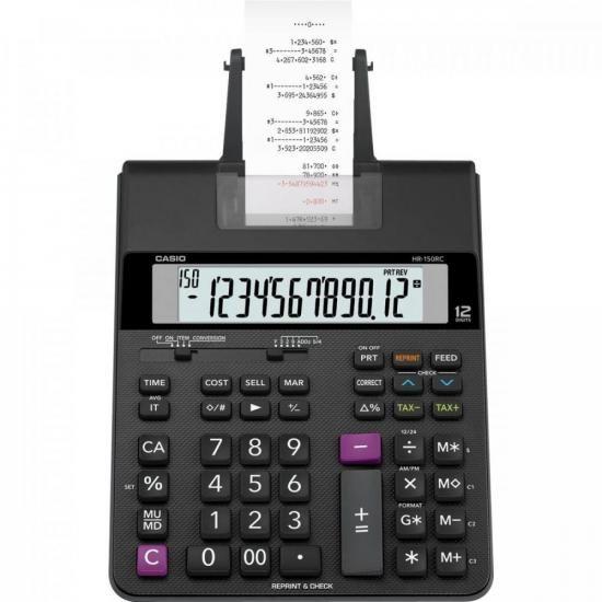 Imagem de Calculadora Com Bobina Compacta Casio HR150RC-B Preta