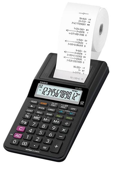 Imagem de Calculadora com Bobina HR-8RC (12 Digitos) - Preto