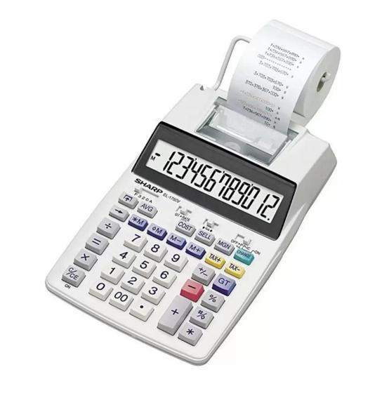 Imagem de Calculadora com Impressora Sharp EL-1750V com Suporte para Papel