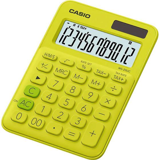 Imagem de Calculadora Compacta Casio MS-20UC-YG - Amarelo