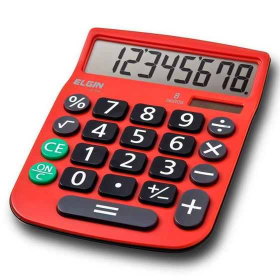 Imagem de Calculadora de 8 Dígitos Vermelha MV 4131 Elgin
