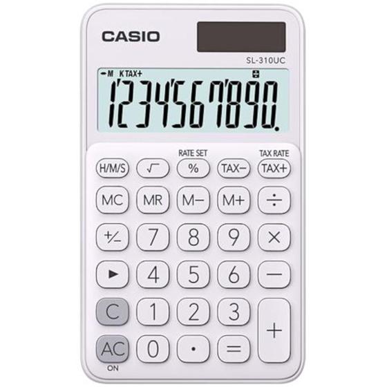Imagem de Calculadora de bolso 10 digitos branca - sl-310uc-we