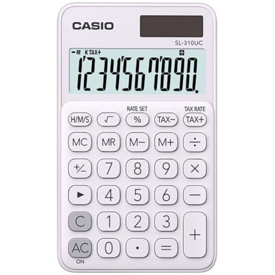 Imagem de Calculadora De Bolso 10 Digitos Branca - Sl-310uc-we