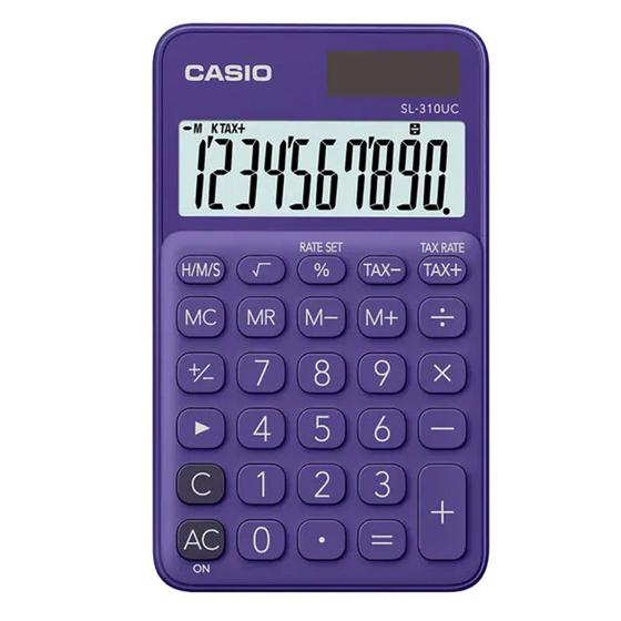 Imagem de Calculadora de Bolso 10 Dígitos Casio Colorful Roxo - SL310UC RX
