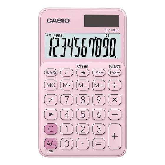 Imagem de Calculadora de bolso 10 digitos rosa - sl-310uc-pk