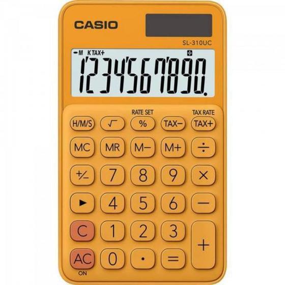 Imagem de Calculadora de Bolso 10 Dígitos SL-310UC-RG Laranja CASIO