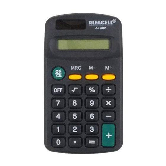 Imagem de Calculadora de Bolso 11x6cm 8 Digitos - Modelo AL402 - Alfacell