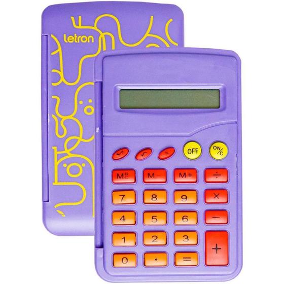 Imagem de Calculadora de Bolso 8 DIG. Lilas FLIP PETS C/BAT.