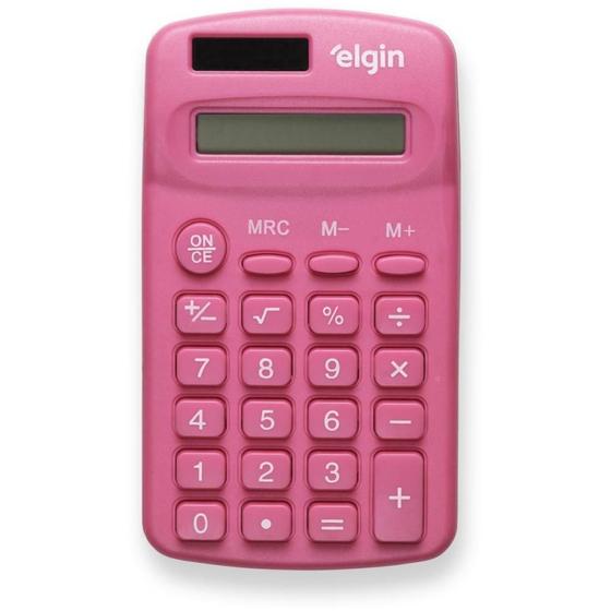 Imagem de Calculadora De Bolso 8 Dígitos Cb1485R Solar Rosa - Elgin
