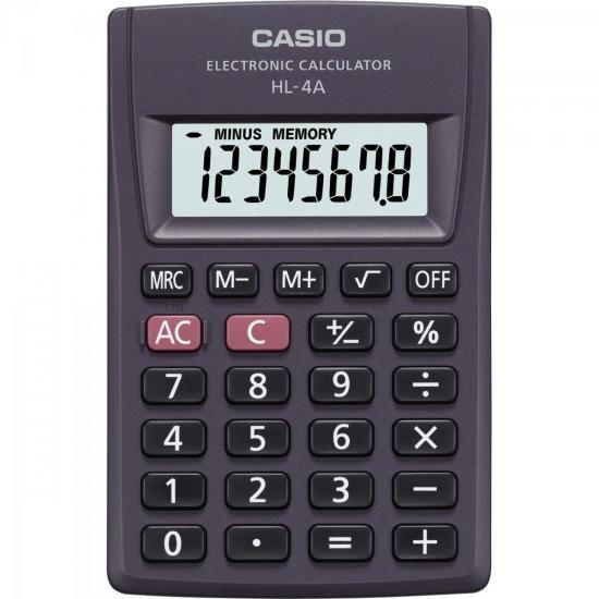 Imagem de Calculadora de Bolso 8 Dígitos HL-4A Preta CASIO