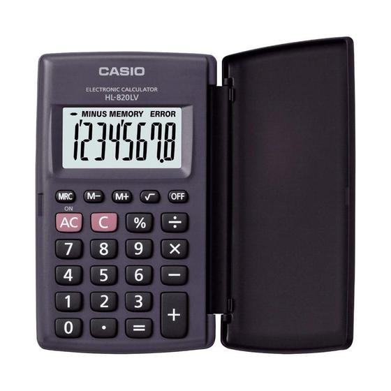Calculadora de Bolso 8 Dígitos HL820LV CASIO Menor preço em Calculadora de Bolso 8 Dígitos HL820LV CASIO