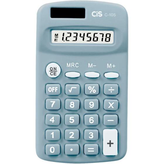 Imagem de Calculadora de Bolso 8 Dígitos Mod C-105 Azul Cis