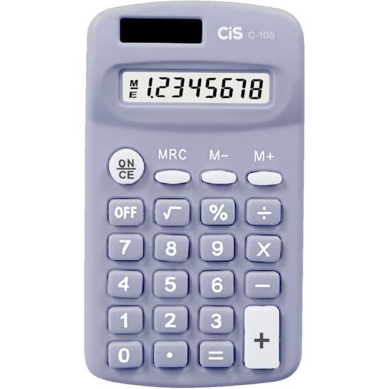 Imagem de Calculadora de Bolso 8 Dígitos MOD C-105 Roxa