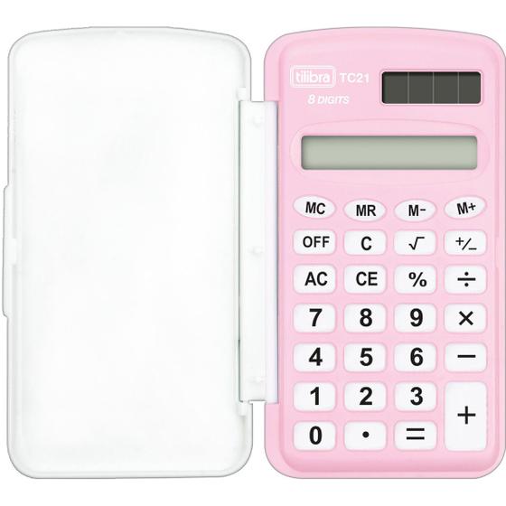 Imagem de Calculadora de Bolso 8 Dígitos Pequena TC21 Rosa