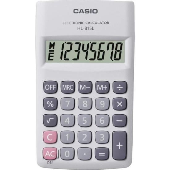 Imagem de Calculadora de Bolso Casio HL-815L-WE 8 Digítos Branca