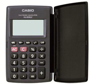 Imagem de Calculadora de Bolso Casio Hl-820Lv-Bk-S4-Dh Preta 8 Díg com Tampa