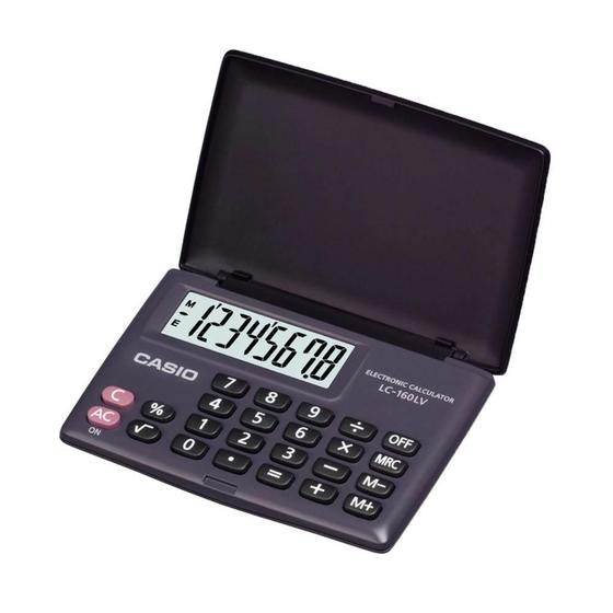 Imagem de Calculadora De Bolso Casio Preta LC160 5X9
