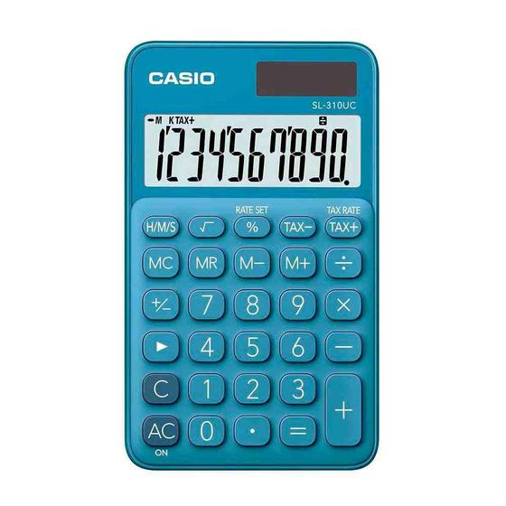Imagem de Calculadora De Bolso Casio SL-310UC-BU Azul 10 dígitos