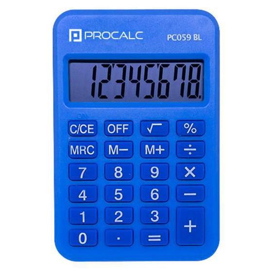 Imagem de Calculadora De Bolso Com 8 Dígitos Pc059Bl Procalc