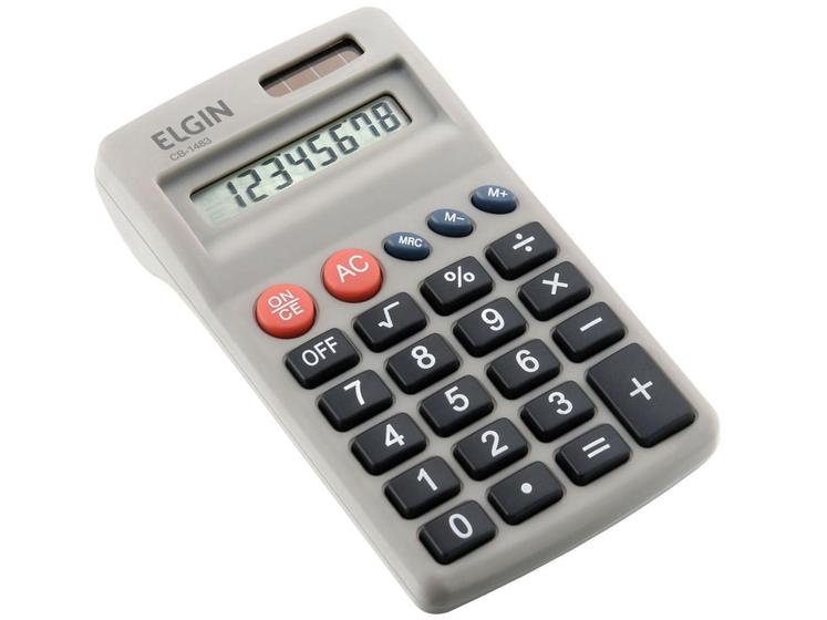 Imagem de Calculadora de Bolso Elgin CB-1483 - com 4 Operações e Memória