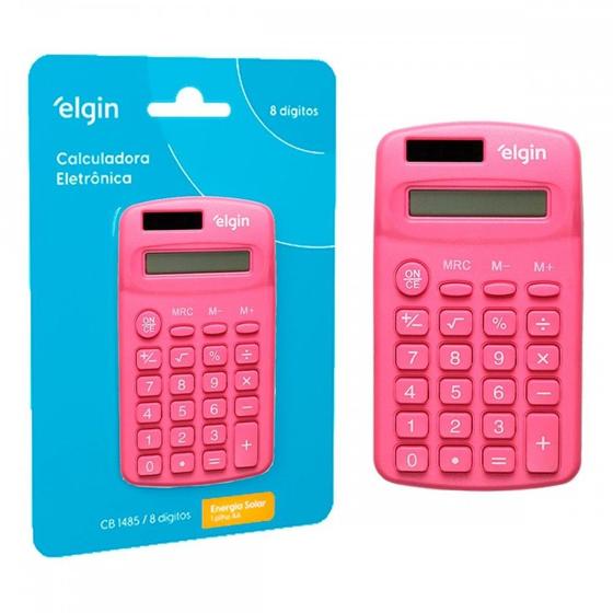 Imagem de Calculadora De Bolso Elgin Cb1485R Rosa