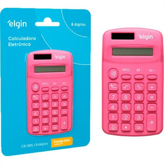 Imagem de Calculadora De Bolso Elgin Cb1485R Rosa