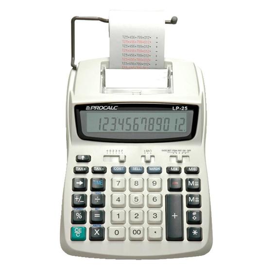 Imagem de Calculadora De Impressão 12 Dígitos Lp25 Procalc Bivolt