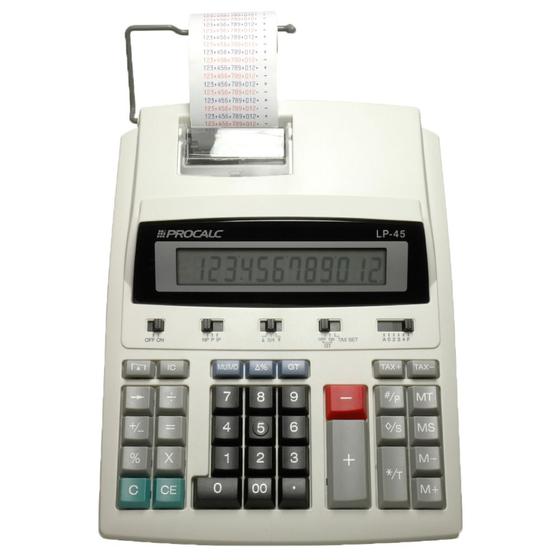 Imagem de Calculadora de Impressão 12 Digitos LP45 Procalc Bivolt