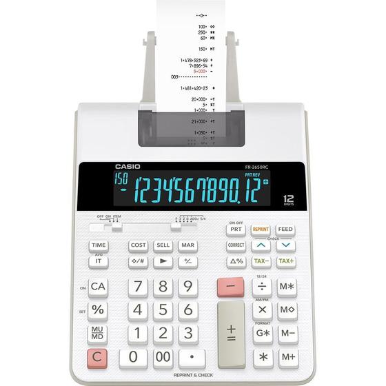 Imagem de Calculadora de Impressão Casio FR-2650RC Branca - Bivolt