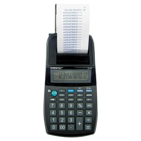 Imagem de Calculadora de Impressao Procalc LP18 12 Digitos Bivolt