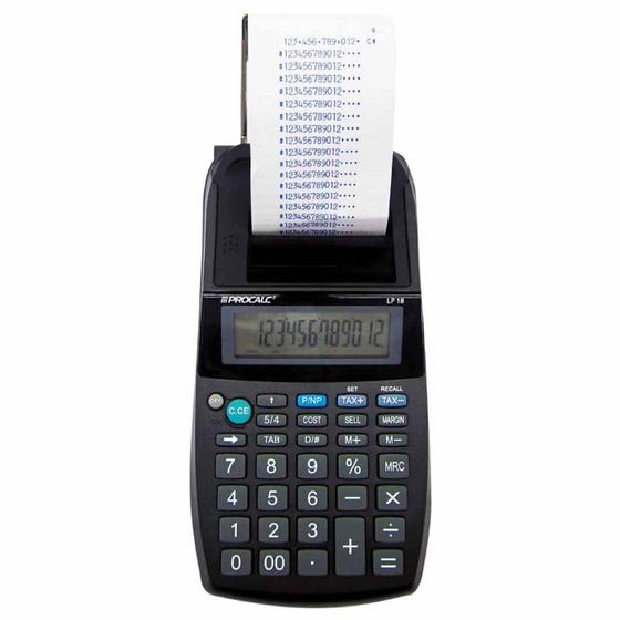 Imagem de Calculadora de Impressão Procalc LP18 12 Dígitos
