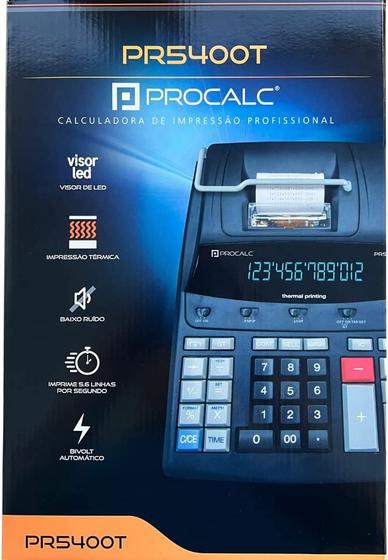 Imagem de Calculadora de Impressão Térmica PR5400T Procalc 