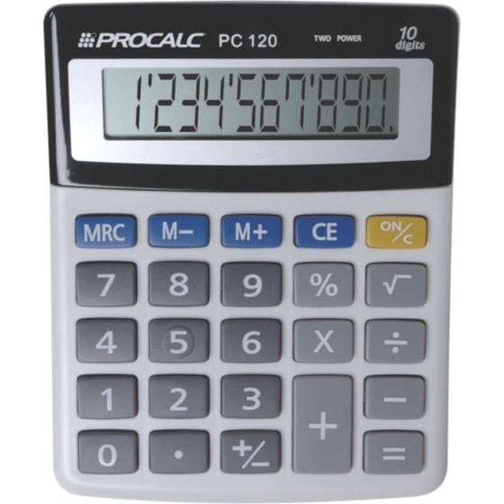 Imagem de Calculadora de mesa 10 digitos pc120 - procalc