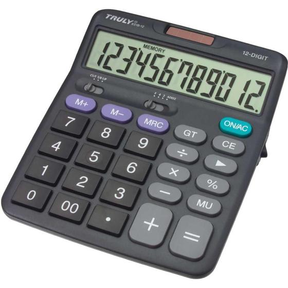 Imagem de Calculadora de mesa 12 dig. botao lig/desl.c/capa