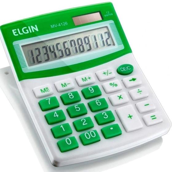 Imagem de Calculadora de Mesa 12 DIG.MV4126 VIS/SL/BAT Verde