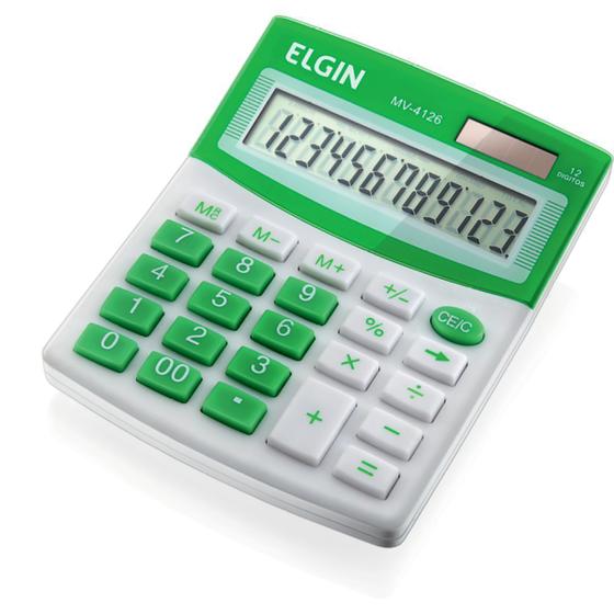 Imagem de Calculadora de Mesa 12 DIG.MV4126 VIS/SL/BAT Verde