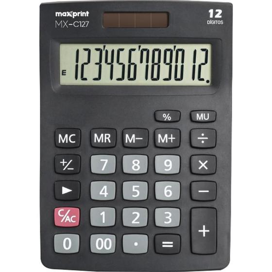 Imagem de Calculadora de Mesa 12 DIG MX-C127 Preto