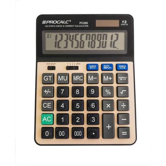 Imagem de Calculadora de mesa 12 dig pc289 procalc