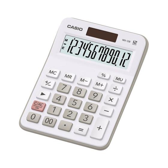 Imagem de Calculadora de mesa 12 digitos branca casio mx-12b-we