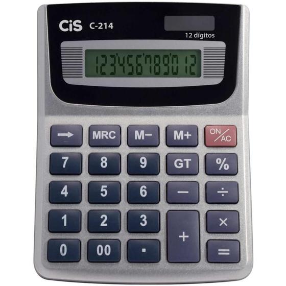 Imagem de Calculadora de Mesa 12 Dígitos Modcalck C-214 Dual Power