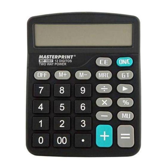Imagem de Calculadora de mesa 12 digitos mp1087 - masterprint