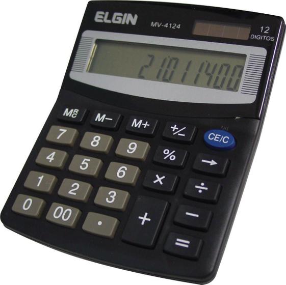 Imagem de Calculadora De Mesa 12 Digitos Mv-4124 Preta